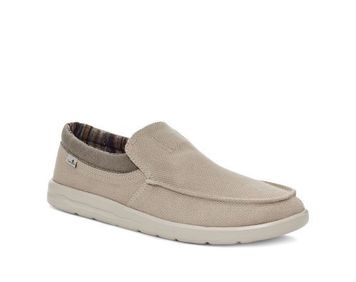 Sanuk Hi Bro Lite Hemp Slip-on - Sanuk Shoes Mens Beige - Philippines ECVWGY179